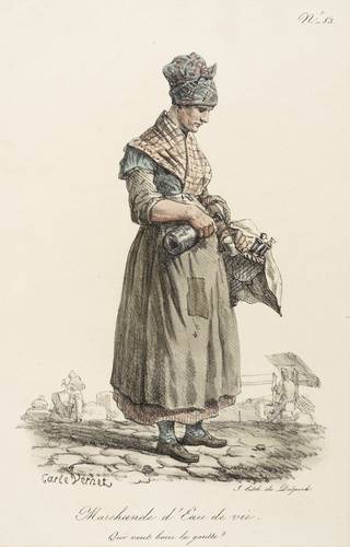 Delpech, François Séraphin - Schnapshändlerin in Paris - Schnapshändlerin in Paris - Marchande d'Eau de vie. Qui veut boire la goulte?
