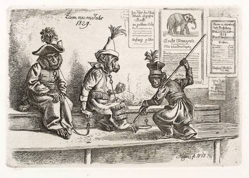 Klein, Johann Adam -  -  - Drei Affen