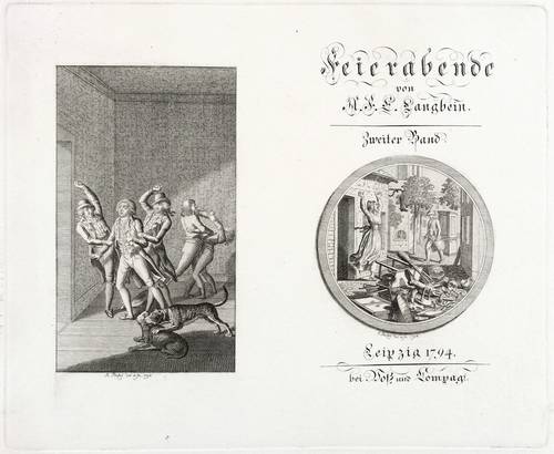 Penzel, Johann Georg - Feierabende (Langbein) - Feierabende (Langbein) - Schlägerei und zerschlagener Hausrat
