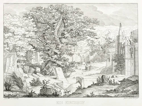 Berger, Ferdinand - Nach Carl Friedrich Lessing - Nach Carl Friedrich Lessing - Ein Kirchhof