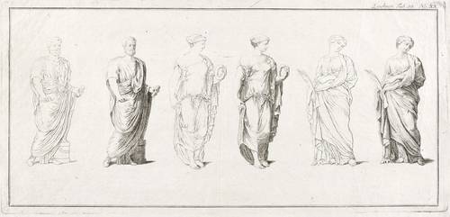 Crusius, Gottlieb Leberecht - Zeichenschule. - Umriss und Schattierung - Zeichenschule. - Umriss und Schattierung - Gewandfiguren