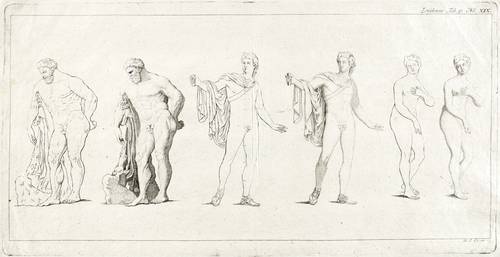 Crusius, Gottlieb Leberecht - Zeichenschule. - Umriss und Schattierung - Zeichenschule. - Umriss und Schattierung - Herkules Farnese, Apoll vom Belvedere & Venus Medici