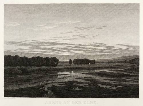 Friedrich, Caspar David (nach) - Das Große Gehege - Das Große Gehege - Abend an der Elbe