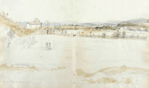 Deutscher Zeichner -  -  - Campagna vor Rom (Porta Angelica)