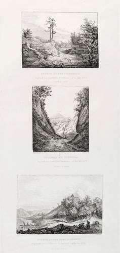 Dietze, Julius Athanasius - Landschaften - Landschaften - Gegend an der Priesnitz. Hohlweg bei Pozzuoli. Gegend an der Elbe bei Böhmen