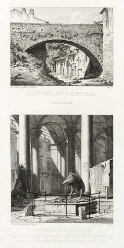 Busse, Georg Heinrich - Perugia & Florenz - Perugia & Florenz - Brücke zu Perugia. Mercato Nuovo