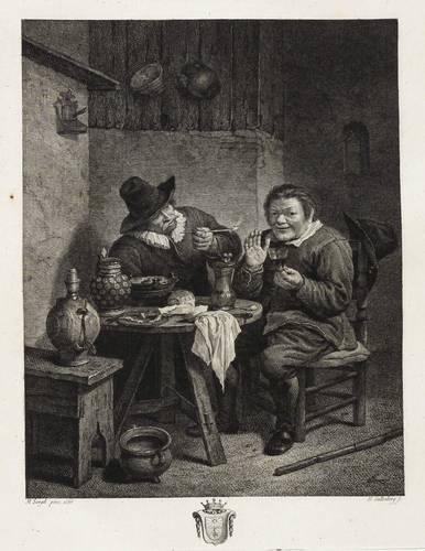 Guttenberg, Heinrich - Nach Hendrick Sorgh - Nach Hendrick Sorgh - Zwei Männer am Tisch