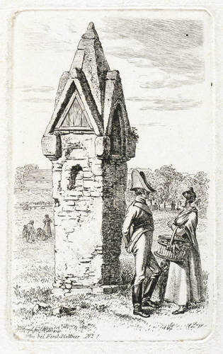 Erhard, Johann Christoph -  -  - Das Gespräch an der gothischen Säule