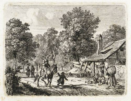 Erhard, Johann Christoph -  -  - Der reitende Jude und die kleine Bettlerin