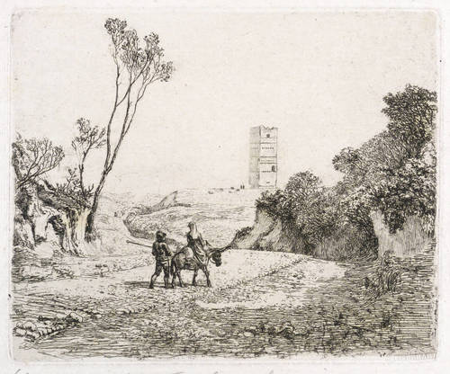 Erhard, Johann Christoph - Die Ansichten aus der Campagna di Roma - Die Ansichten aus der Campagna di Roma - Der hohe viereckige Thurm (Torre Cornacchia)