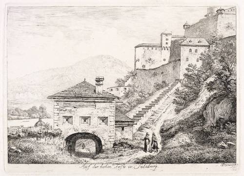 Erhard, Johann Christoph - Süddeutsche Ansichten - Süddeutsche Ansichten - Auf der hohen Feste in Salzburg (Festung Hohensalzburg)