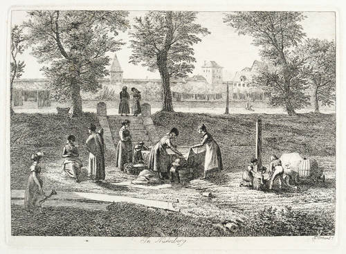 Erhard, Johann Christoph - Süddeutsche Ansichten - Süddeutsche Ansichten - In Nürnberg (Wäscherinnen auf der Insel Schütt)