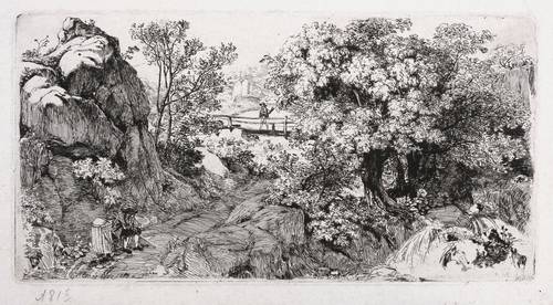 Erhard, Johann Christoph -  -  - Der Jäger auf dem hölzernen Steg