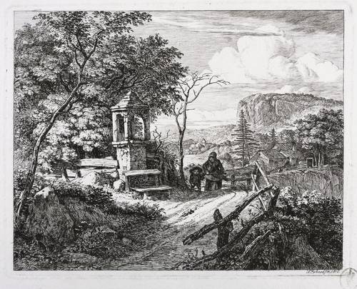 Erhard, Johann Christoph - Die großen Landschaften mit den Betsäulen - Die großen Landschaften mit den Betsäulen - Die Holzleserin mit den Knaben