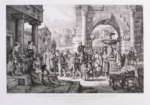 Richter, Adrian Ludwig -  -  - Der Zahnbrecher in einem roemischen Staedtchen