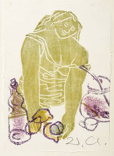 Arnold, Walter -  -  - Frau mit Bowle