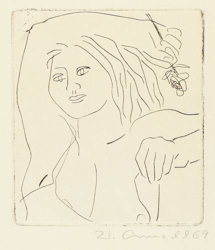 Arnold, Walter -  -  - Mädchen mit Rose