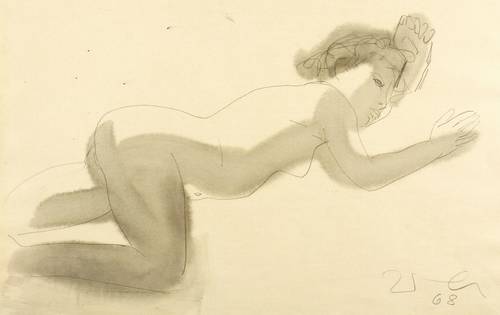 Arnold, Walter -  -  - Liegender Akt