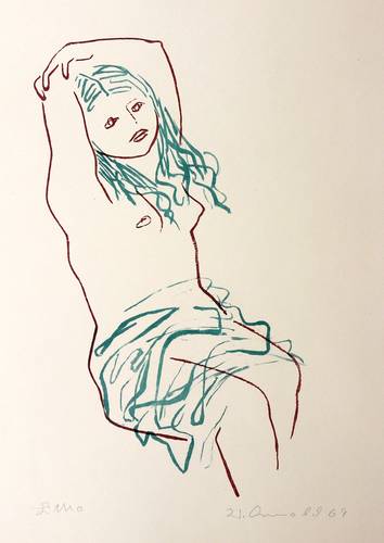 Arnold, Walter -  -  - Sitzendes Mädchen