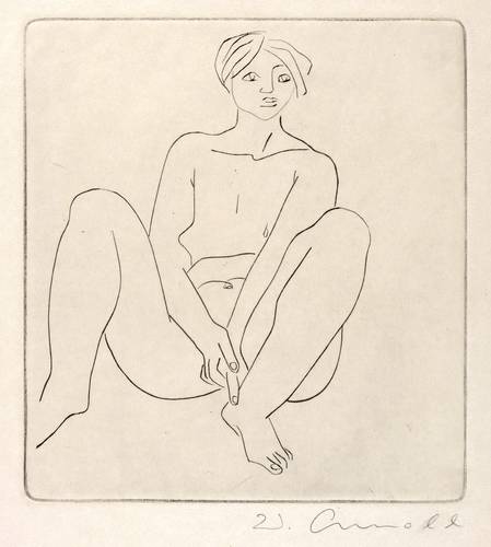 Arnold, Walter -  -  - Helga (Sitzender weiblicher Akt)