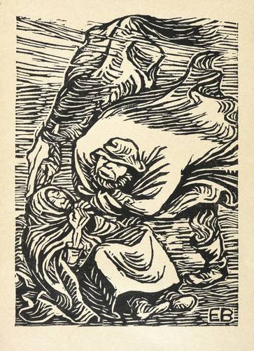 Barlach, Ernst -  -  - Gruppe im Sturm