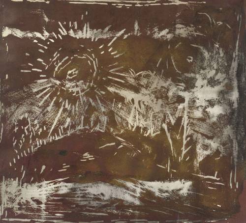 Böttcher, Agathe -  -  - Landschaft mit Sonne I