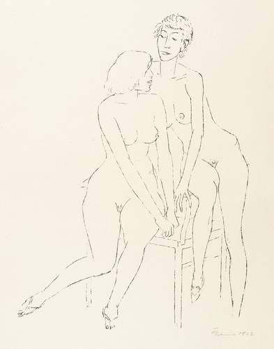 Cremer, Fritz - Frauen und Mädchen - Frauen und Mädchen - Zwei Akte mit Stuhl