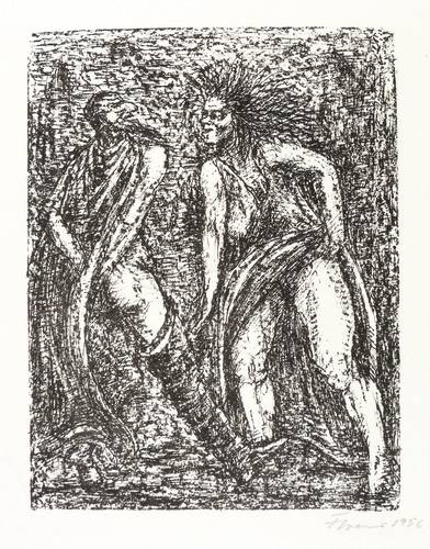 Cremer, Fritz - Walpurgisnacht - Walpurgisnacht - Mephisto und die Alte (II)