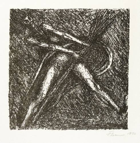 Cremer, Fritz - Walpurgisnacht - Walpurgisnacht - Fliegende Hexe auf einem Besenstiel (II)