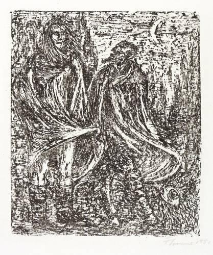 Cremer, Fritz - Walpurgisnacht - Walpurgisnacht - Faust und Mephisto mit dem Irrlicht