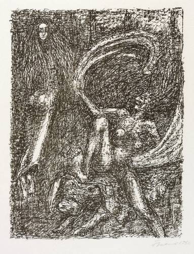 Cremer, Fritz - Walpurgisnacht - Walpurgisnacht - Gretchen und auf einem Schwein reitende Hexe