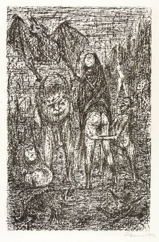 Cremer, Fritz - Walpurgisnacht - Walpurgisnacht - Teufel, Hexen und Fledermaus