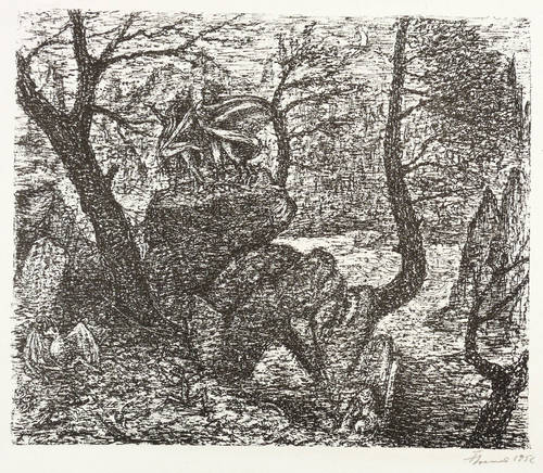 Cremer, Fritz - Walpurgisnacht - Walpurgisnacht - Brockenlandschaft (Faust und Mephisto am Brocken)