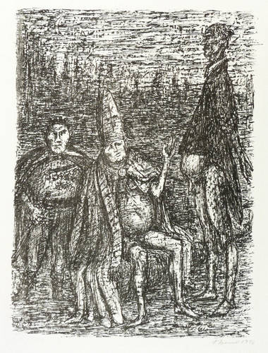 Cremer, Fritz - Walpurgisnacht - Walpurgisnacht - Drei männliche Gestalten (König, Bischof und Poet)