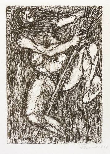 Cremer, Fritz - Walpurgisnacht - Walpurgisnacht - Fliegende Hexe auf einem Besenstiel (I)