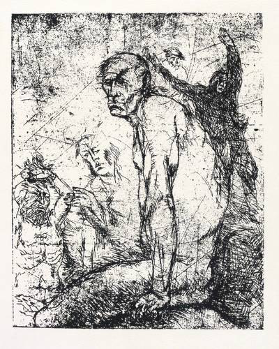 Cremer, Fritz - Ausstellungsplakat Galerie Comenius - Ausstellungsplakat Galerie Comenius - Selbst mit freier Brust