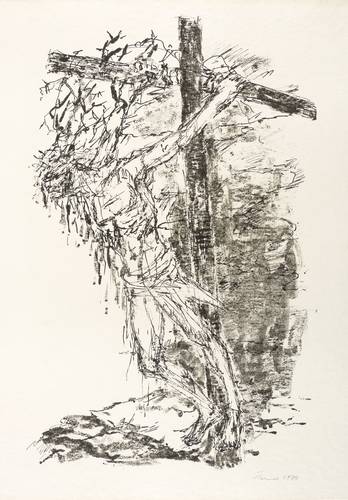 Cremer, Fritz -  -  - Studie zum Gekreuzigten