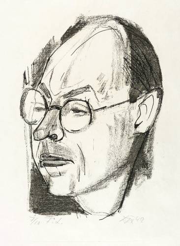 Dix, Otto -  -  - Bildnis Dr. Fritz Löffler (Kopf)