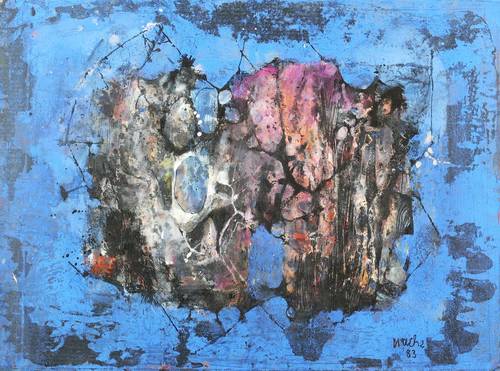 Drache, Heinz -  -  - Durchbrochene Form auf Blau