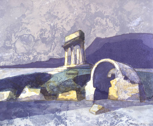 Drechsler, Klaus -  -  - Ohne Titel (Tempelruine)