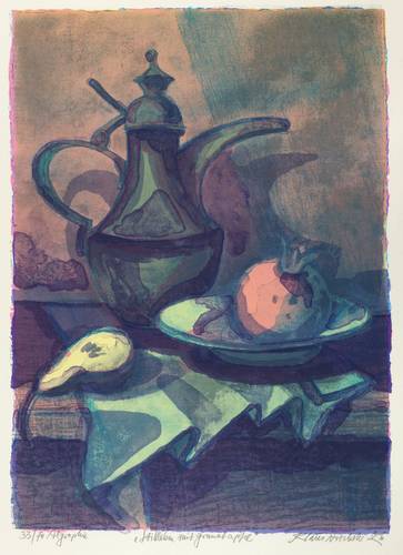 Drechsler, Klaus -  -  - Stillleben mit Granatapfel