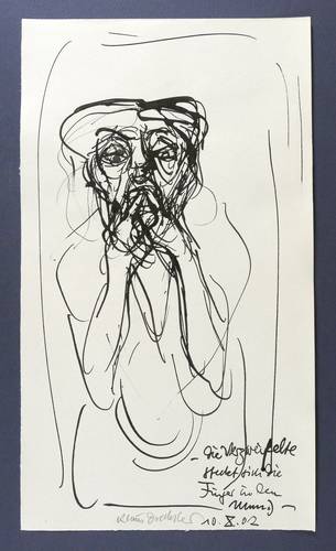 Drechsler, Klaus -  -  - Die Verzweifelte steckt sich die Finger in den Mund