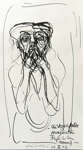 Drechsler, Klaus -  -  - Die Verzweifelte steckt sich die Finger in den Mund