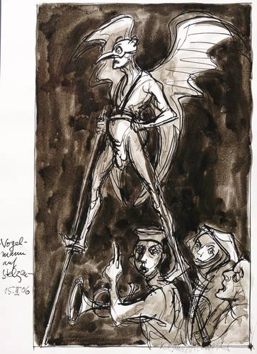 Drechsler, Klaus -  -  - Vogelmann auf Stelzen