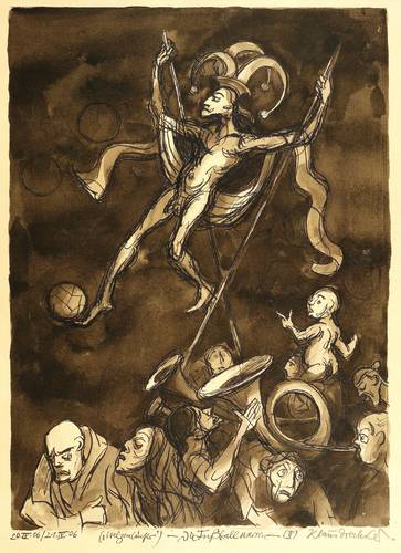 Drechsler, Klaus -  -  - Die Fußballnarren II (Stelzenläufer)