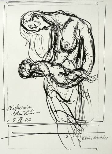 Drechsler, Klaus -  -  - Niobe mit totem Kind