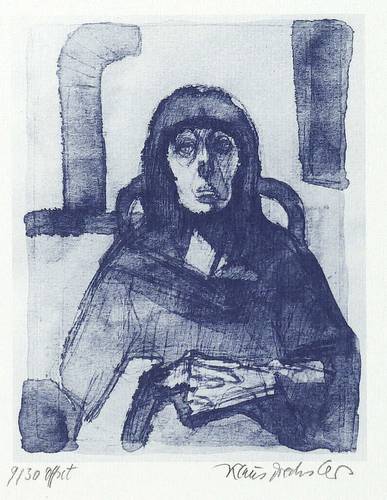 Drechsler, Klaus - Ausstellungsplakat Stadtmuseum Dresden - Ausstellungsplakat Stadtmuseum Dresden - Sitzende Frau