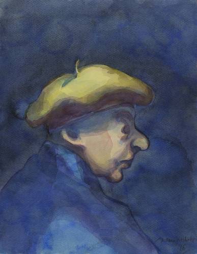 Drechsler, Klaus -  -  - Frau mit gelber Mütze (Frau Waller)