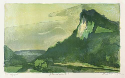 Drechsler, Klaus -  -  - Felswand an der Elbe