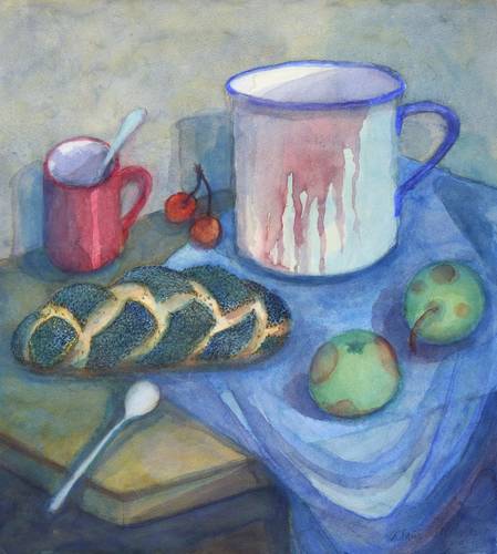 Drechsler, Klaus -  -  - Stillleben mit Kakaotopf